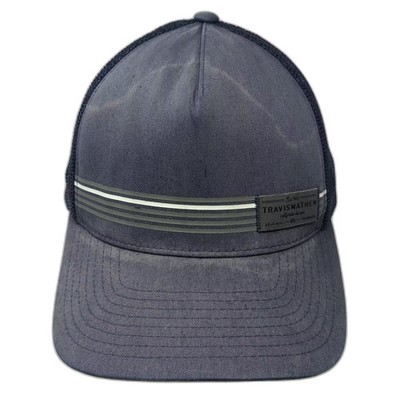 TravisMathew Trucker Hat Blue Gray One Size Snapback Mesh Flexfit Adjustable