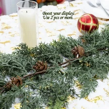72" 2 - 6 Pcs Artificial Cedar Garland with 20 artificial pine cones