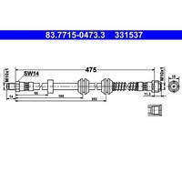 ATE 83.7715-0473.3 Bremsschlauch