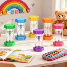 6 tlg Bunter Sanduhren Set Teeuhr Eieruhr San...
