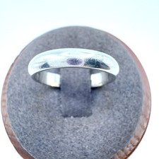 VTG Solid Sterling Silver 925 Half Round Wedding Band Ring Size 7 Fit