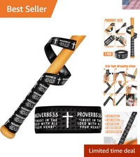 Baseball Bat Grip Tapes, Faith Cross Bat Grip Tape, 1.5mm Precut and Full Adh...