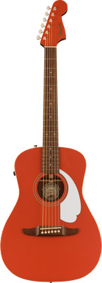 Fender Malibu Player Elektroakustische Gitarre, Fiesta Red (NEU)
