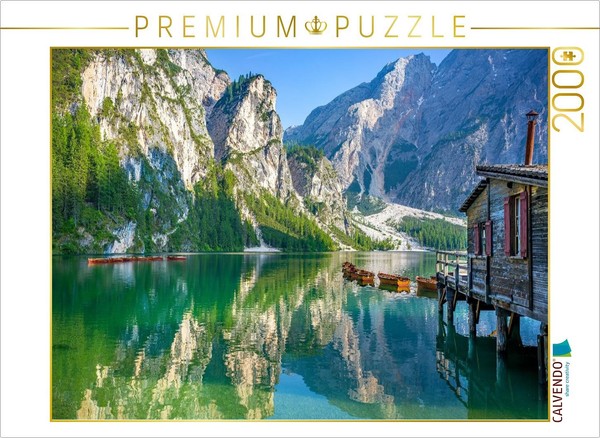 Calvendo Puzzle Pragser Wildsee - Reflections In The Early Morning | 2000 Pieces-image