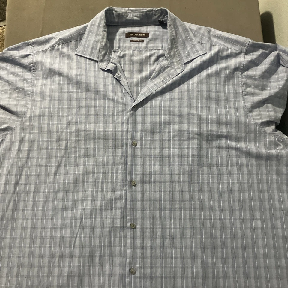 MICHAEL KORS HOMBRE TALLAS TALLA 19 36/37 AZUL Rayas ALGODÓN GRANDE ALTO Foto 3 de 4