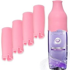  4 Pack Leak Proof Sleeves for Travel - Elastic Sleeve for Travel Bottles, Pink