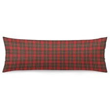 Christmas Body Pillow Cover 20x54 Red Plaid Long Pillowcase with Colors-u-006