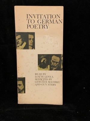 BOOKLET for LOTTE LENYA Invitation To German Poetry DOVER 1959