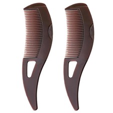 2PCS Dandruff Comb, Scalp Sweep Detoxing Energy Plastic Medium, brown