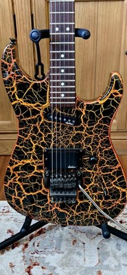 Charvel Jackson 3DR Dinky DK Predator Lava Fire Crackle Made in