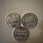 Lot of 3 - 1 oz Silver Merry Christmas 2025 Rounds.999 Fine