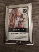 Special Moments 4 x 6 inch Frame Pet Paw Print Picture Frame Silver Color