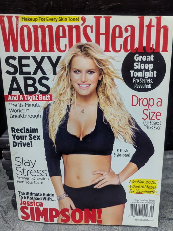 Jessica Simpson Women's Health Magazine September 2016 Issue Abs, Sex, Fitness