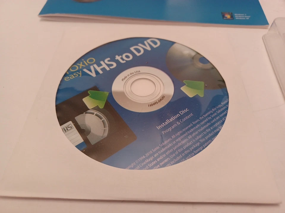 Convertidor Roxio Easy VHS a DVD Transferencia VHS》》DVD Windows 7-Superior NUEVA CAJA ABIERTA Foto 3 de 4