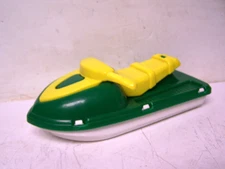 American Plastic Toys Inc Plastic Jet Ski Green  & Yellow Vintage