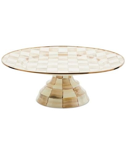 MACKENZIE-CHILDS Enamel Pedestal Platter, Cake Stand - Large (see the pictures)