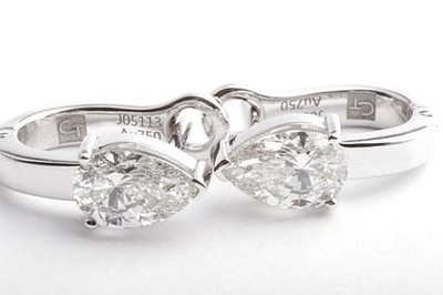Claude Thibaudeau Tropfen Diamant Ohrringe 2,12ct 750 Gold Lab Grown 5100.- #