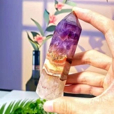 Amethyst Agate Crystal Tower Reiki Healing Gemstone Obelisk Home Decor Gifts