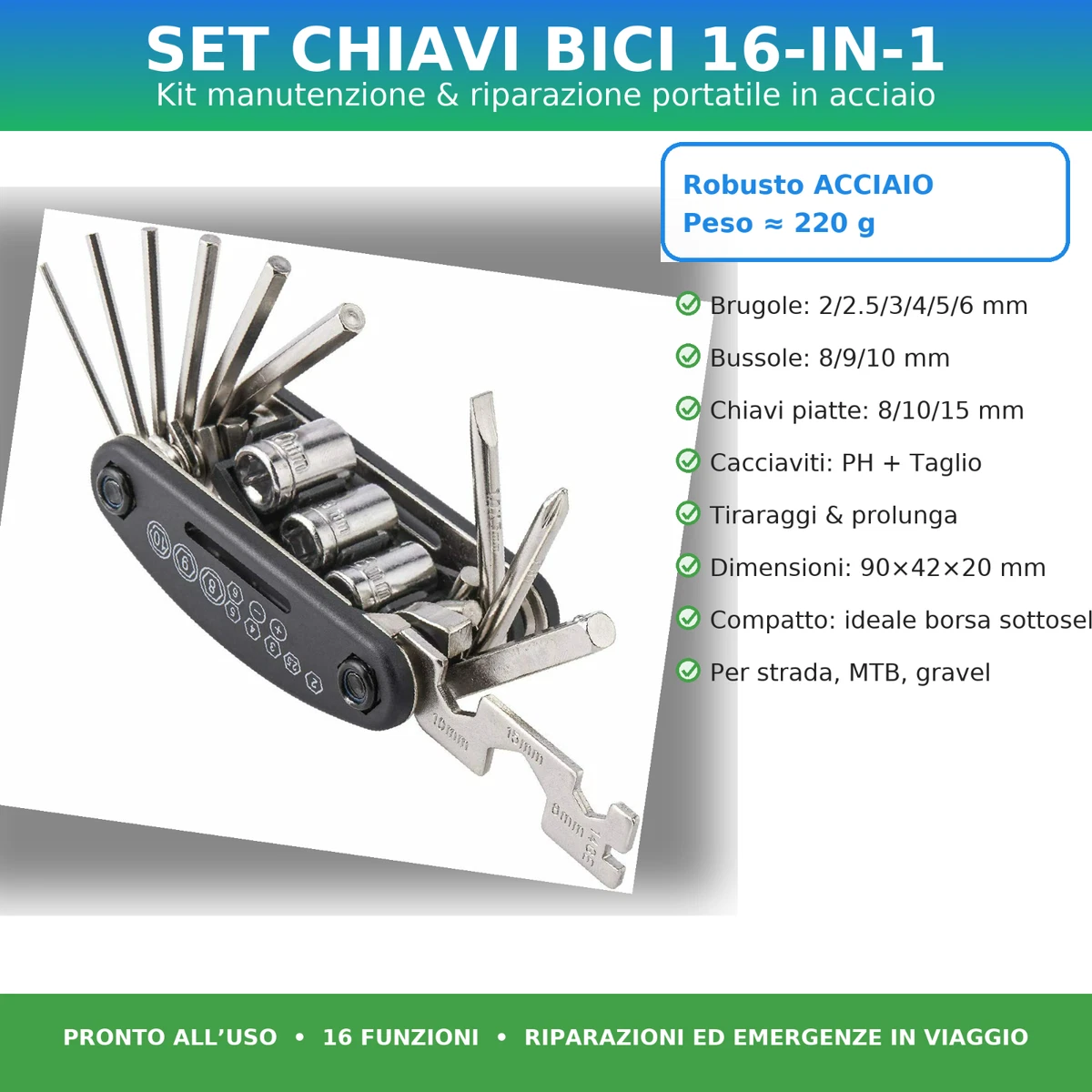 Chiave per serie sterzo per bicicletta - Attrezzatura per officina biciclette