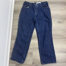 Carhartt FR Jeans Mens 34x30 Flame Resistant Carpenter Workwear Cat2 Blue 280-83