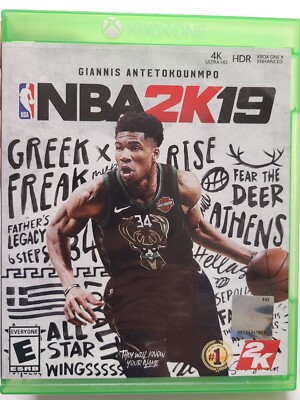Giannis Antetokoinmpo NBA 2K19 Microsoft Xbox One, Excellent Condition FAST SH!