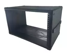 PROCRAFT 6U 12" Deep Rack Case in Black Tolex Wrap - Side Handle Black Hardware