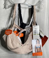 Vntg Warner's Be Flirty Polyester Nylon Plushline Inside Bra Women's 1099. 36B