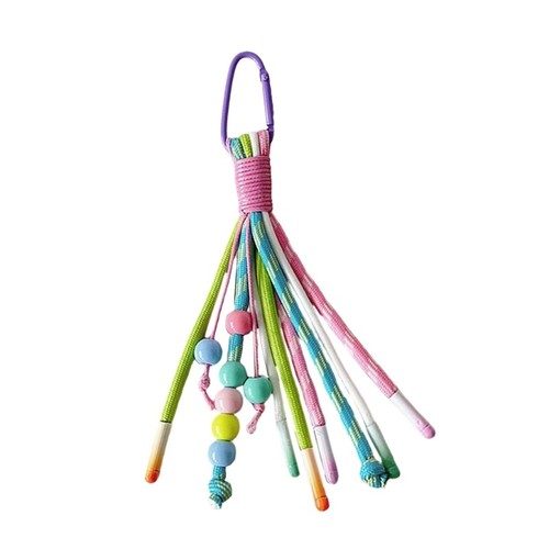 Sturdy Polyester Braided Keychain Charm With Beads Adds Charm To Any Accessory - 第 9/13 張圖片