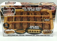 Brooklyn Brownie Nonstick Copper Pan by Gotham Steel, Mix, Bake & Serve Brownies