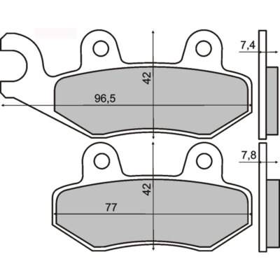 PAIR OF SINTERED BRAKE PADS for Kymco 50 Filly LX 4T DT 2001-2002