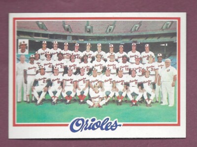 CENTERED BEAUTY 1978 TOPPS #96 BALTIMORE ORIOLES TEAM CARD CHECKLIST .99 SH V090