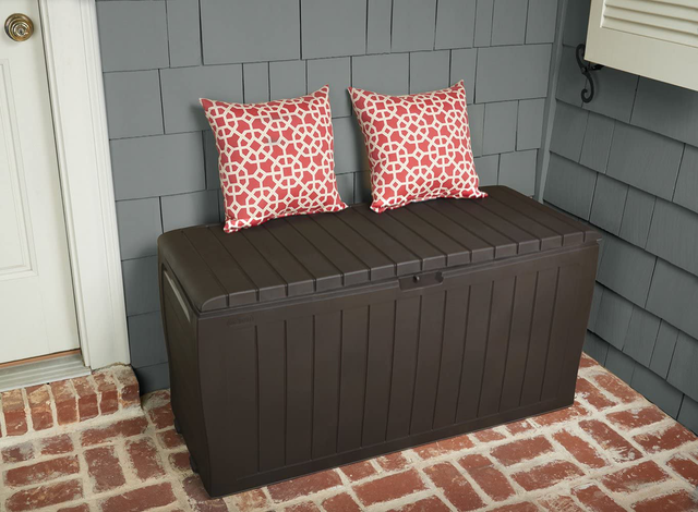 Patio Furniture Outdoor STORAGE BOX 71 Gallon Seat Bench for sale online