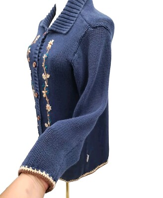 Mary Kate & Ashley Women Cardiga Floral Embroidery Button Sweater