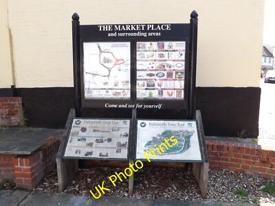 Photo 6x4 The Market Place sign Halesworth On Angel Link at the junction  c2015
