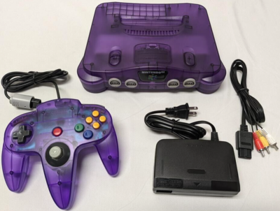 Vtg N64 Funtastic Grape Translucent PURPLE Nintendo-64 Gaming