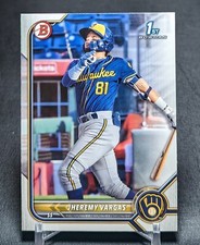 Jheremy Vargas 1st Rookie Card RC 2022 Bowman Prospects BP-144 Milwaukee Brewers