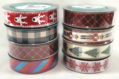 Member's Mark Premium Wired Ribbon 50 Yards Roll 1.5 in Width Holidays NEW