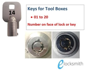 Numéro de remplacement 14 Clé pour s'adapter Boîte à outils correspond à Kincrome boîtes à outils FREE POST