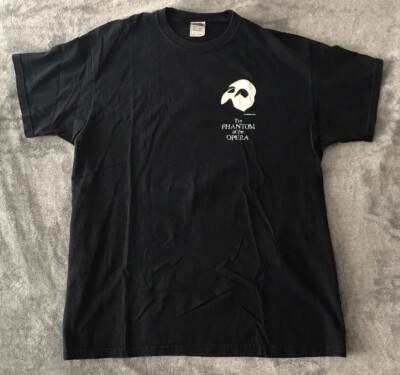 Vintage  The Phantom of the Opera 1986 Shirt XL Black 80s Tee
