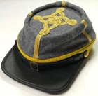 CIVIL WAR CONFEDERATE CS COLONEL MAJOR CAVALRY OFFICER KEPI FORAGE CAP-2XLARGE