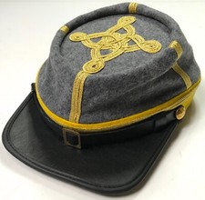 CIVIL WAR CONFEDERATE CS COLONEL MAJOR CAVALRY OFFICER KEPI FORAGE CAP-2XLARGE
