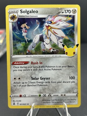 ポケモンカード SPECIAL LIMITED EDITION Solgaleo 21/25 Celebrations Holo Rare Pokémon TCG 021/025 25th