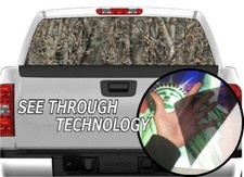 P335 Camo Camouflage Rear Window Tint Graphic Decal Wrap Back Pickup Graphics