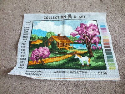 Collectible Needlepoint Canvas Sampler Ready to Frame 12 3/4 x 8 3/4 ...