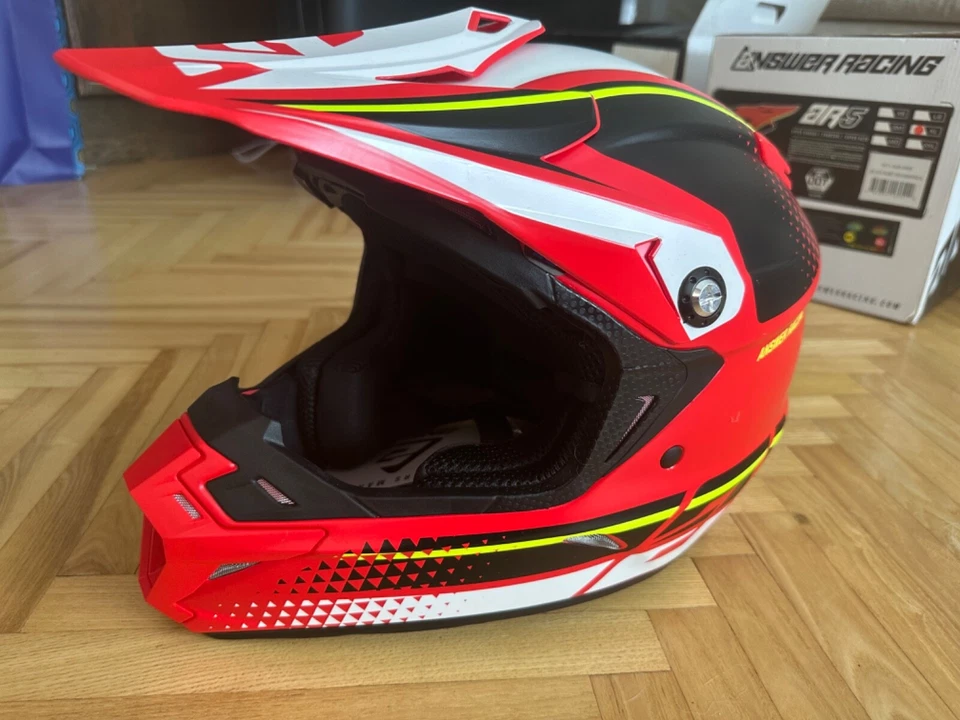 Answer AR5 Korza MX Offroad Helmet Red/Black/White 0411-0623-1553 Size L 59-60cm - Image 2 of 4