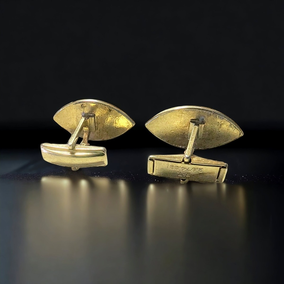 エアゴール　2 Vintage Art Deco Gold Tone Patent 2.974.381 Cuff Links | eBay