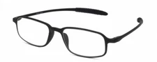 Flexie Sport 725 Unisex Full Rim Lightweight Reading Glasses in Matte Black 51mm