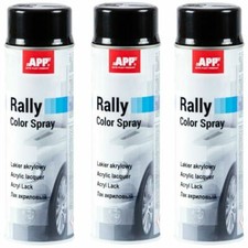 1K Felgenlack Schwarz Glanz 3x 500ml Spray Glänzend Acryllack Lack Lackspray APP