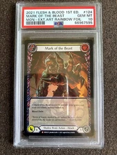 2021 Flesh & Blood Monarch 1st Edition 124 Mark of the Beast Extended Art PSA 10