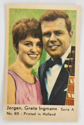 1964 DUTCH GUM Card Serie A (Printed in Holland ) #85 Jorgen, Grete Ingmann (E)